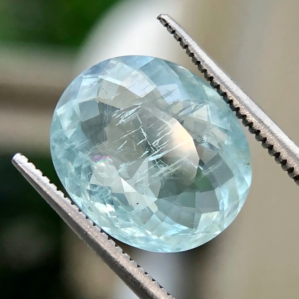 5.90 Crt Natural Aquamarine Faceted Gemstone